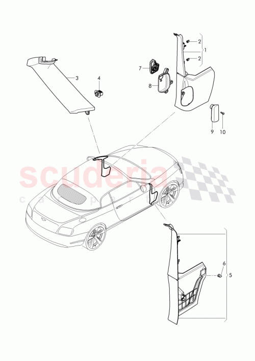 Part Diagram for Bentley 3W7867233C