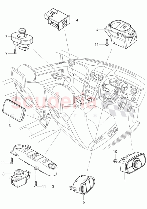 Part Diagram for Bentley 4W0 959 676 A