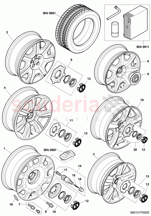 Part Diagram for Bentley 3W0601025DE