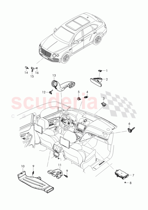 Part Diagram for Bentley 8U0 955 559 C
