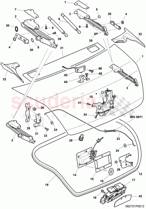 Part Diagram for Bentley 3W7827301A