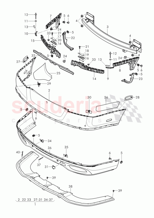 Part Diagram for Bentley 3W3807433N