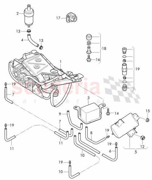 Part Diagram for Bentley 4W0 616 715 A