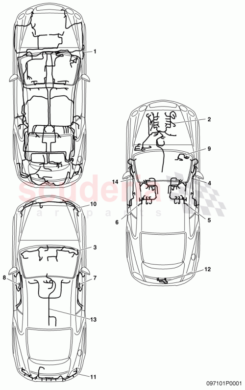 Part Diagram for Bentley 3W0971148N