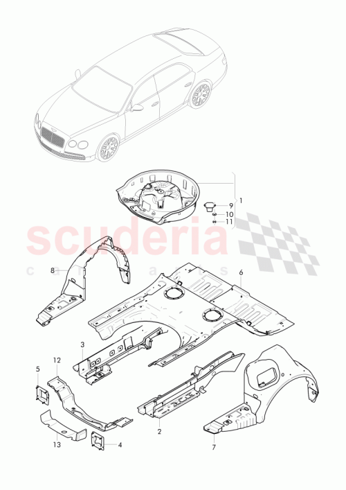Part Diagram for Bentley 4W0 810 076
