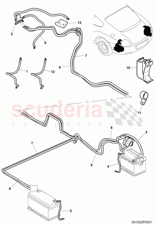 Part Diagram for Bentley 3W0 971 349 AE
