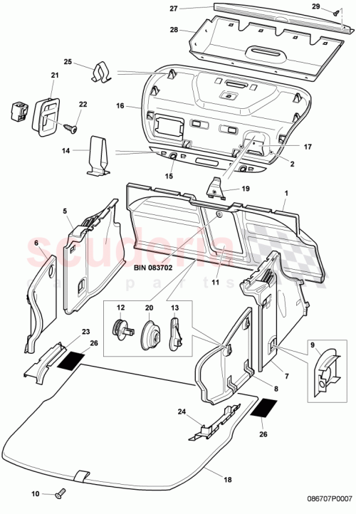 Part Diagram for Bentley 3W8867508A
