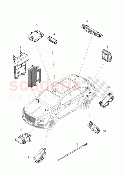 Part Diagram for Bentley 36A 971 067 N