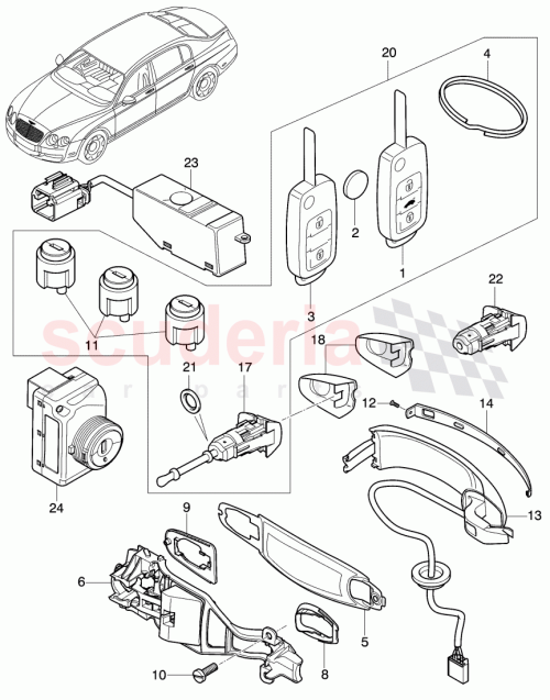 Part Diagram for Bentley 3W0837875AGRU