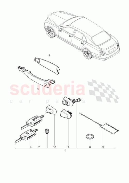 Part Diagram for Bentley 3Y0959753