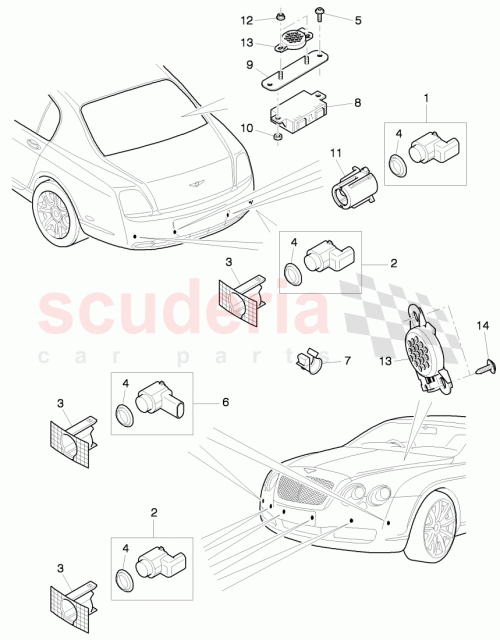 Part Diagram for Bentley 8E0919279