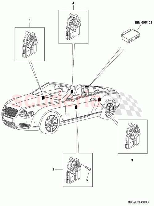 Part Diagram for Bentley 3W7959702A