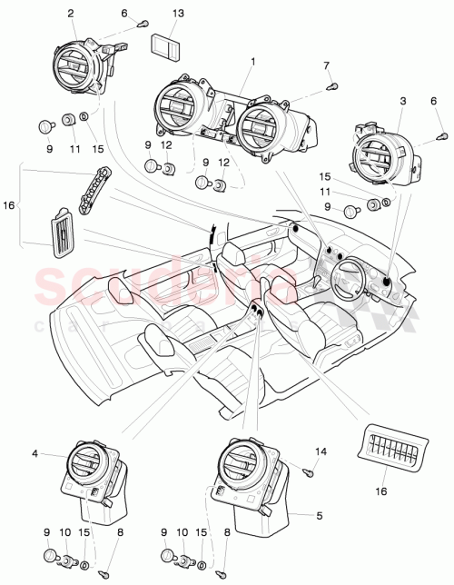 Part Diagram for Bentley 3W0858963B