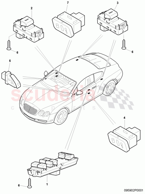 Part Diagram for Bentley 3W3959858C