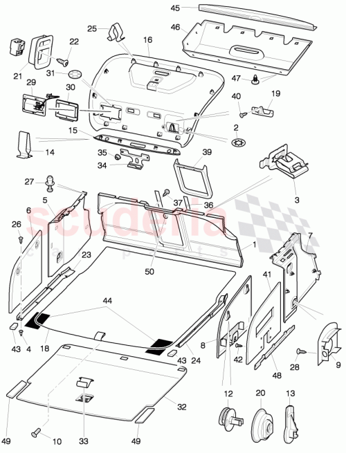 Part Diagram for Bentley 3W5 864 726 A