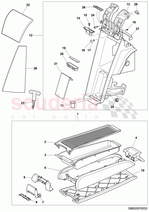 Part Diagram for Bentley 3W7885235