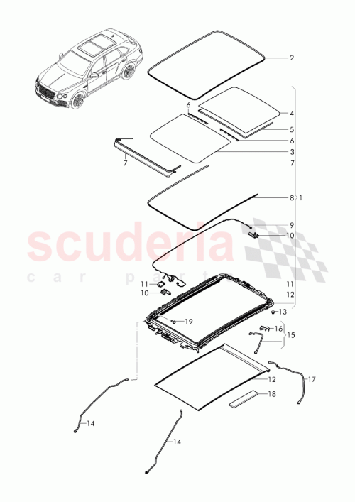 Part Diagram for Bentley 3W5877314