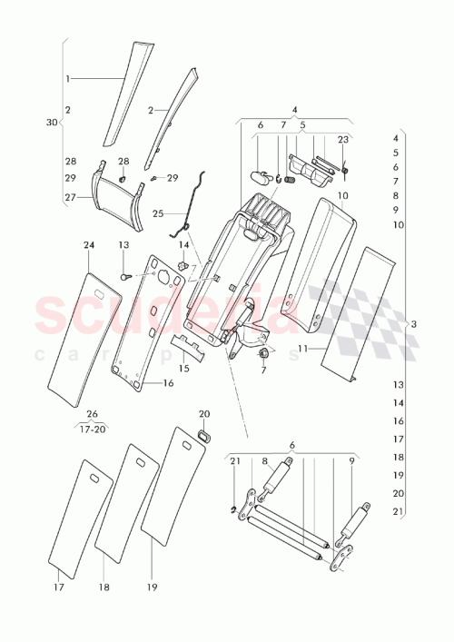 Part Diagram for Bentley 3W8 886 967 A