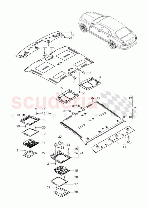 Part Diagram for Bentley 3Y5 867 500 D