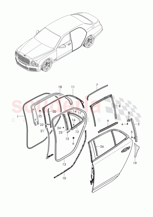 Part Diagram for Bentley 3Y4 839 155