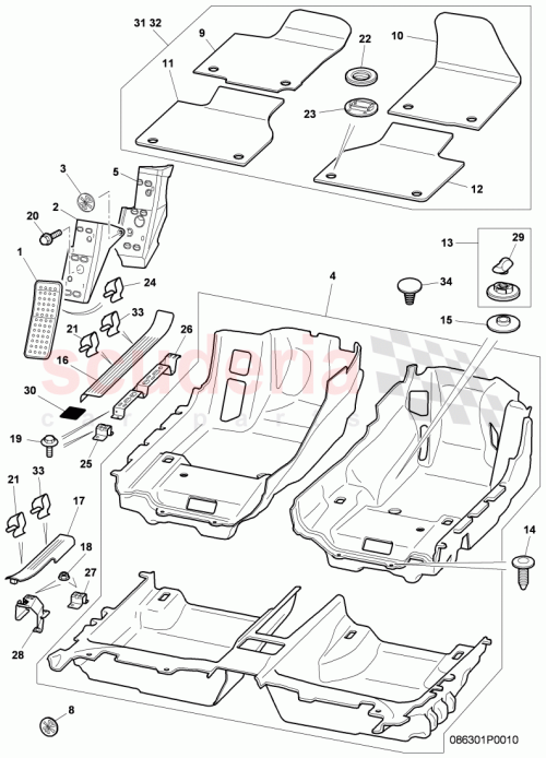 Part Diagram for Bentley 3W4863381P