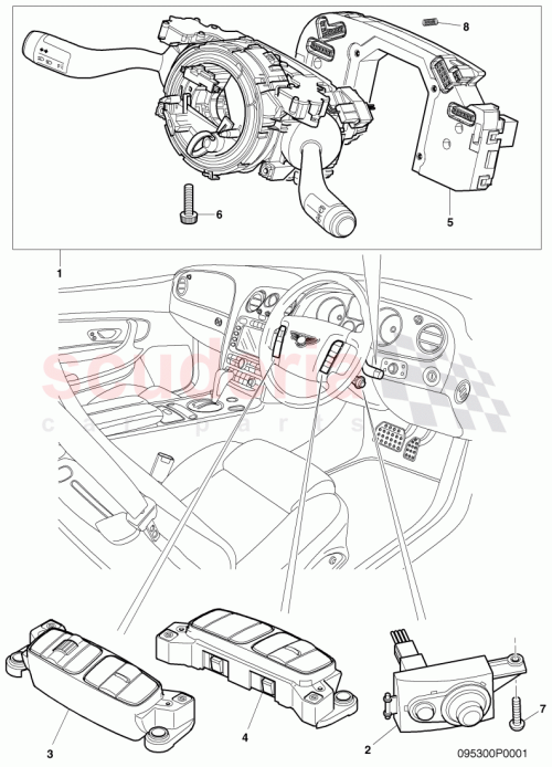 Part Diagram for Bentley 3W0953551C