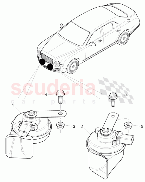 Part Diagram for Bentley 3Y0951167B