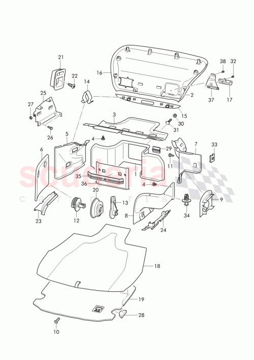Part Diagram for Bentley 3W7 863 463 J