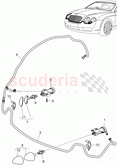Part Diagram for Bentley 3W0955104A