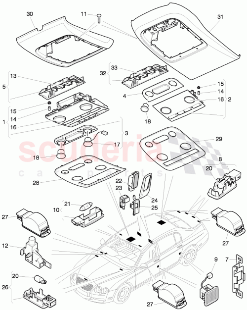 Part Diagram for Bentley 3W5959527AN