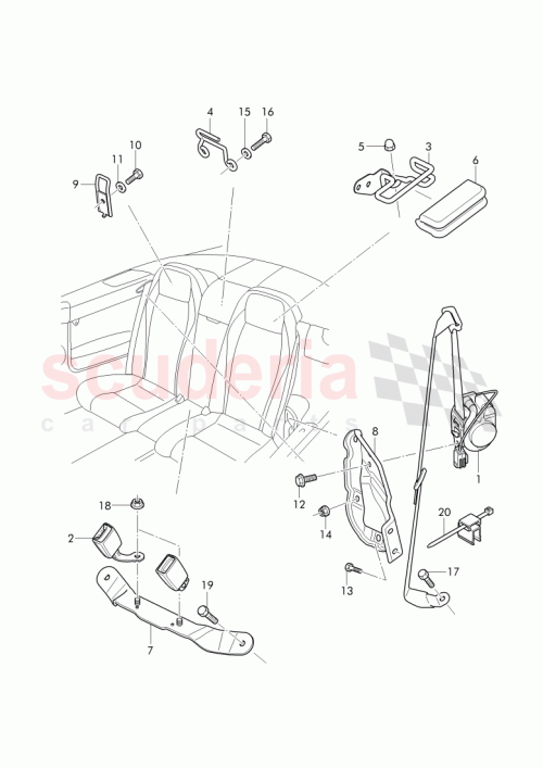 Part Diagram for Bentley 3W7 857 805 A