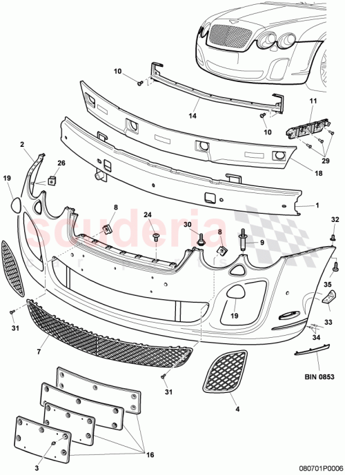 Part Diagram for Bentley 3W8807682H