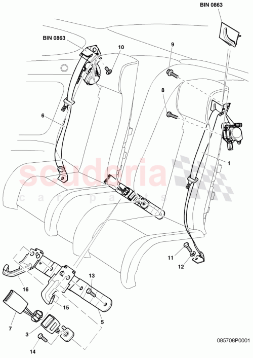 Part Diagram for Bentley 3W0863584A