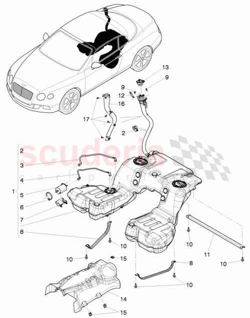 Part Diagram for Bentley 3W7 201 021 R
