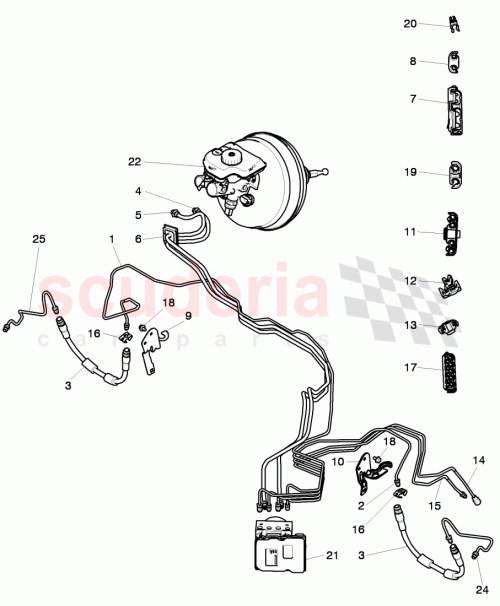 Part Diagram for Bentley 3W0611701B