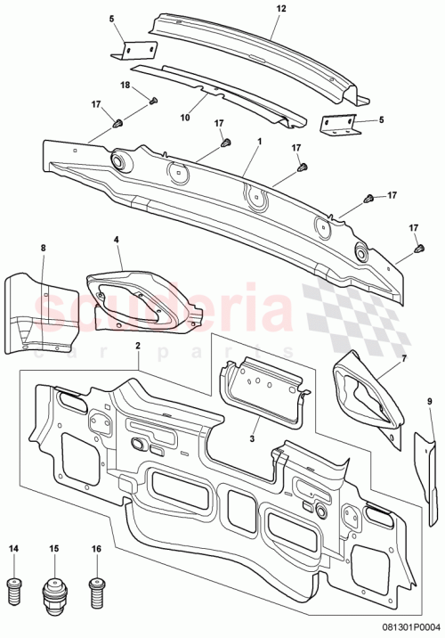 Part Diagram for Bentley 3W7813619A
