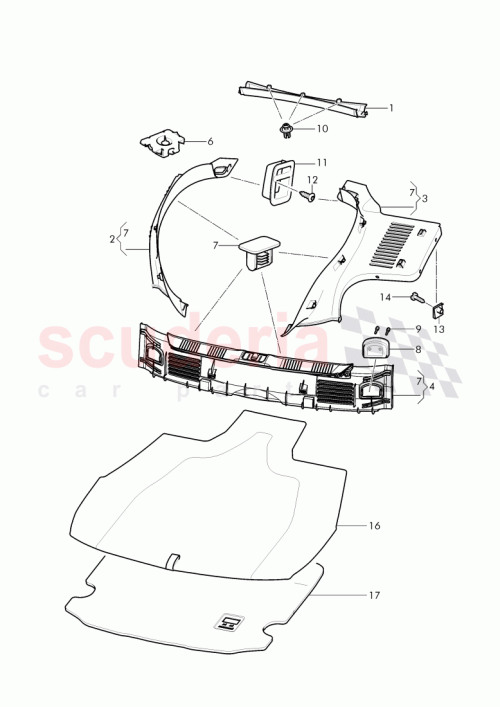 Part Diagram for Bentley 3W7 863 721 C