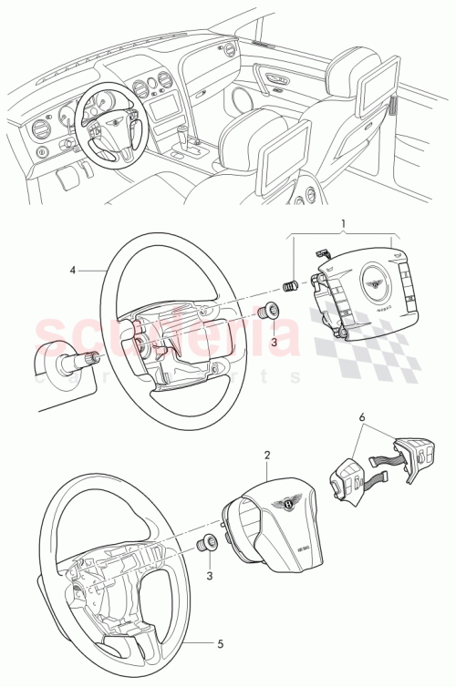 Part Diagram for Bentley 3W0 880 206 F