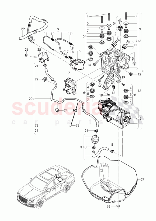 Part Diagram for Bentley 6Q0971838C