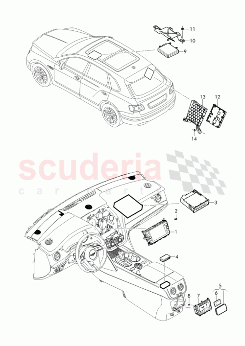 Part Diagram for Bentley 4M0 907 815