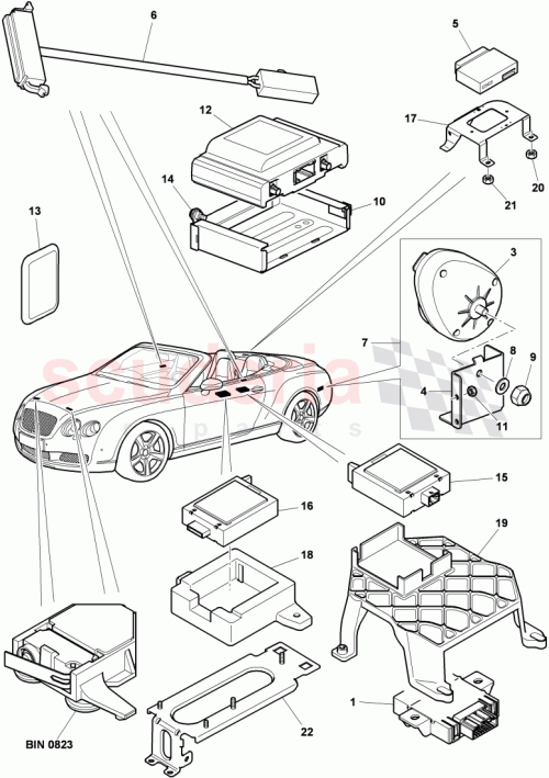 Part Diagram for Bentley 3W7951172B