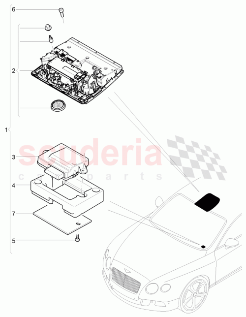 Part Diagram for Bentley JNV 907 410 C
