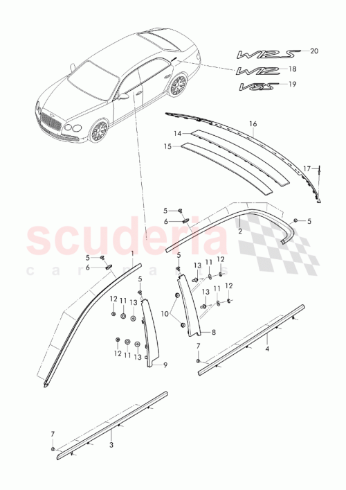 Part Diagram for Bentley A4W0839372J
