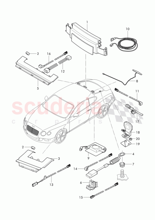 Part Diagram for Bentley 3W2 998 527