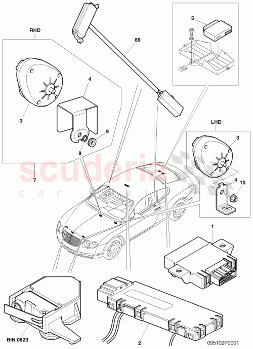 Part Diagram for Bentley 3D0 951 171