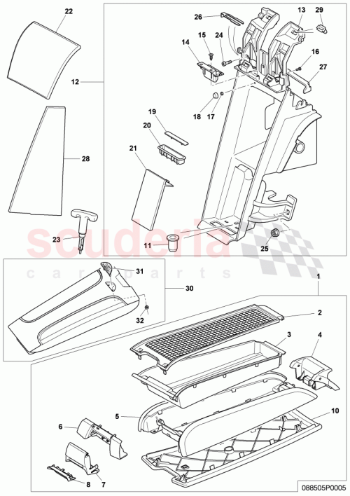 Part Diagram for Bentley 3W7868512