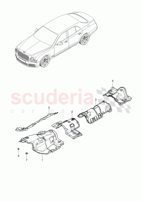 Part Diagram for Bentley 3Y0 825 635 H