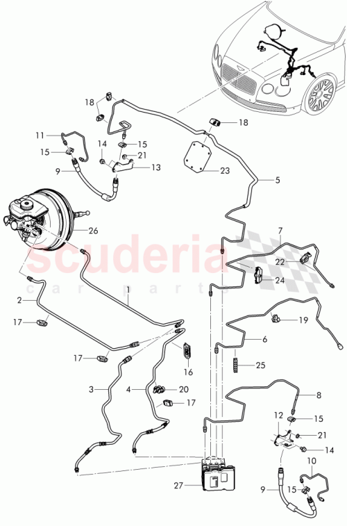 Part Diagram for Bentley 4H0 611 853