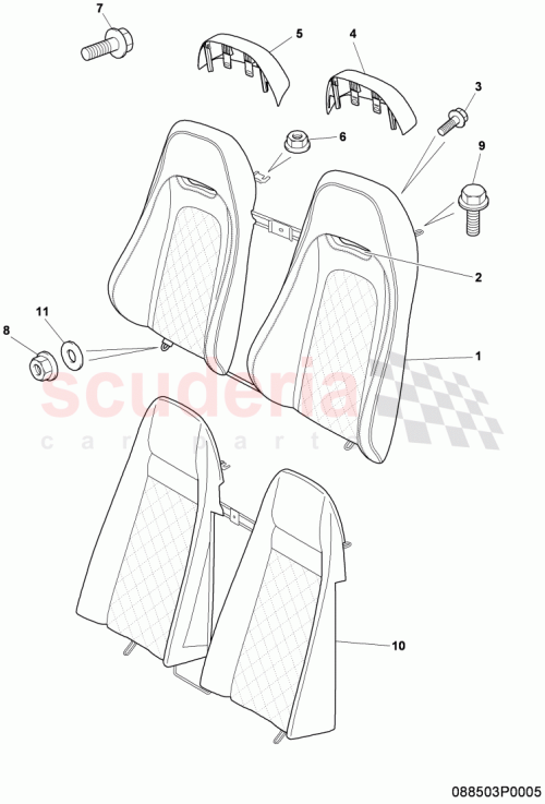 Part Diagram for Bentley 3W7885041