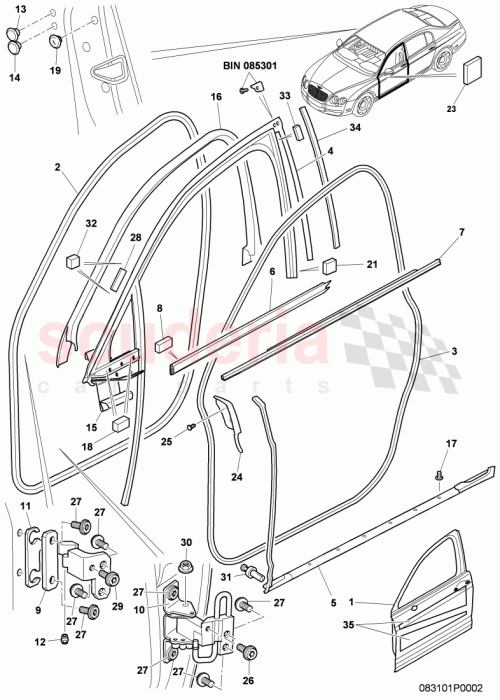 Part Diagram for Bentley D378500A2
